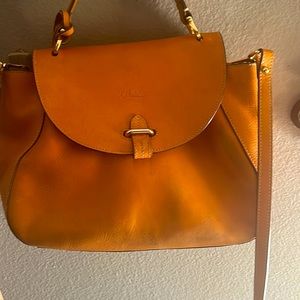 Boldrini Selleria Florentine Vachetta Leather Shoulder Bag